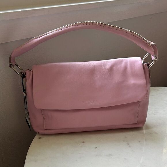 Tosca Blu pale pink Leather shoulder Handbag - Picture 4 of 16